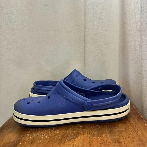 Crocs Crocband II Sandals Sz 9 Womens Sz 7 Men Slip On Clogs Blue Walking Water - Picture 5 of 11